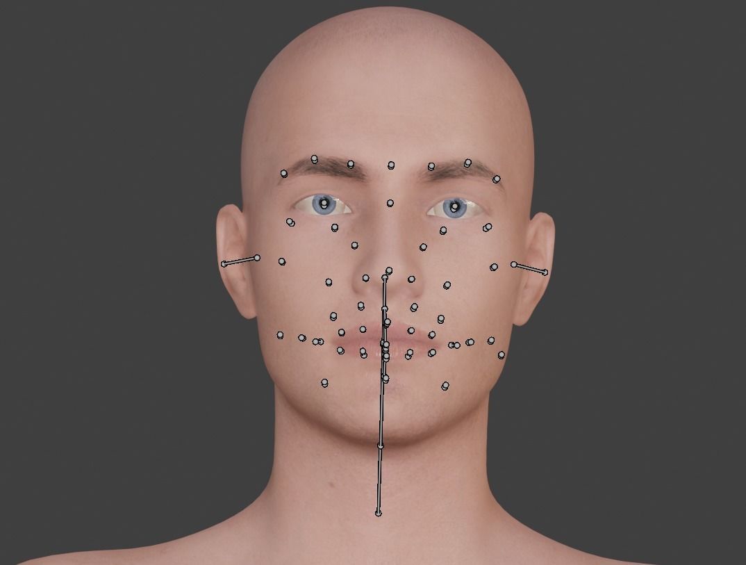 male base mesh and Rigged 3D model_3