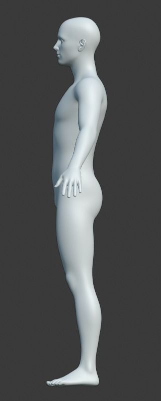 male base mesh and Rigged 3D model_8