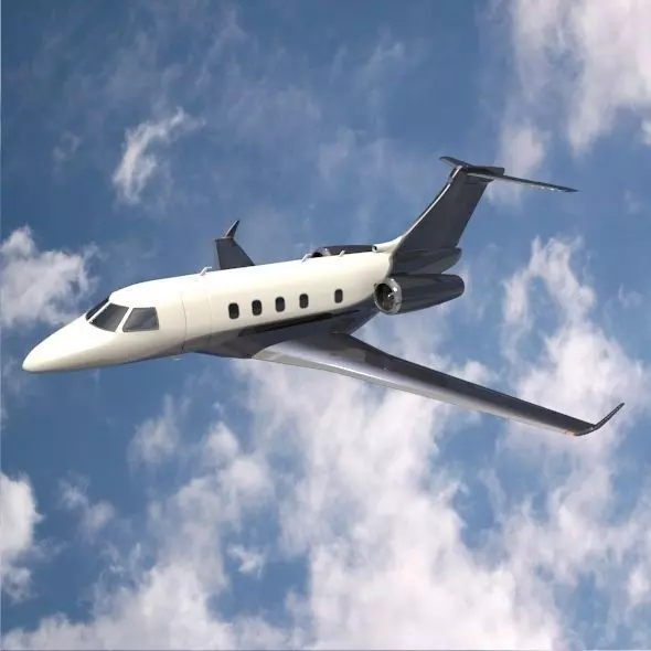Embraer Legacy 450 business jet 3D model_0