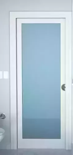 Sliding wood door with insert handle