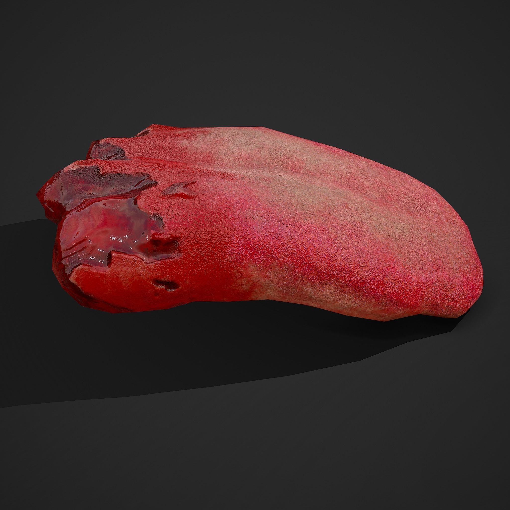 Severed Tongue  Low-poly 3D model_8