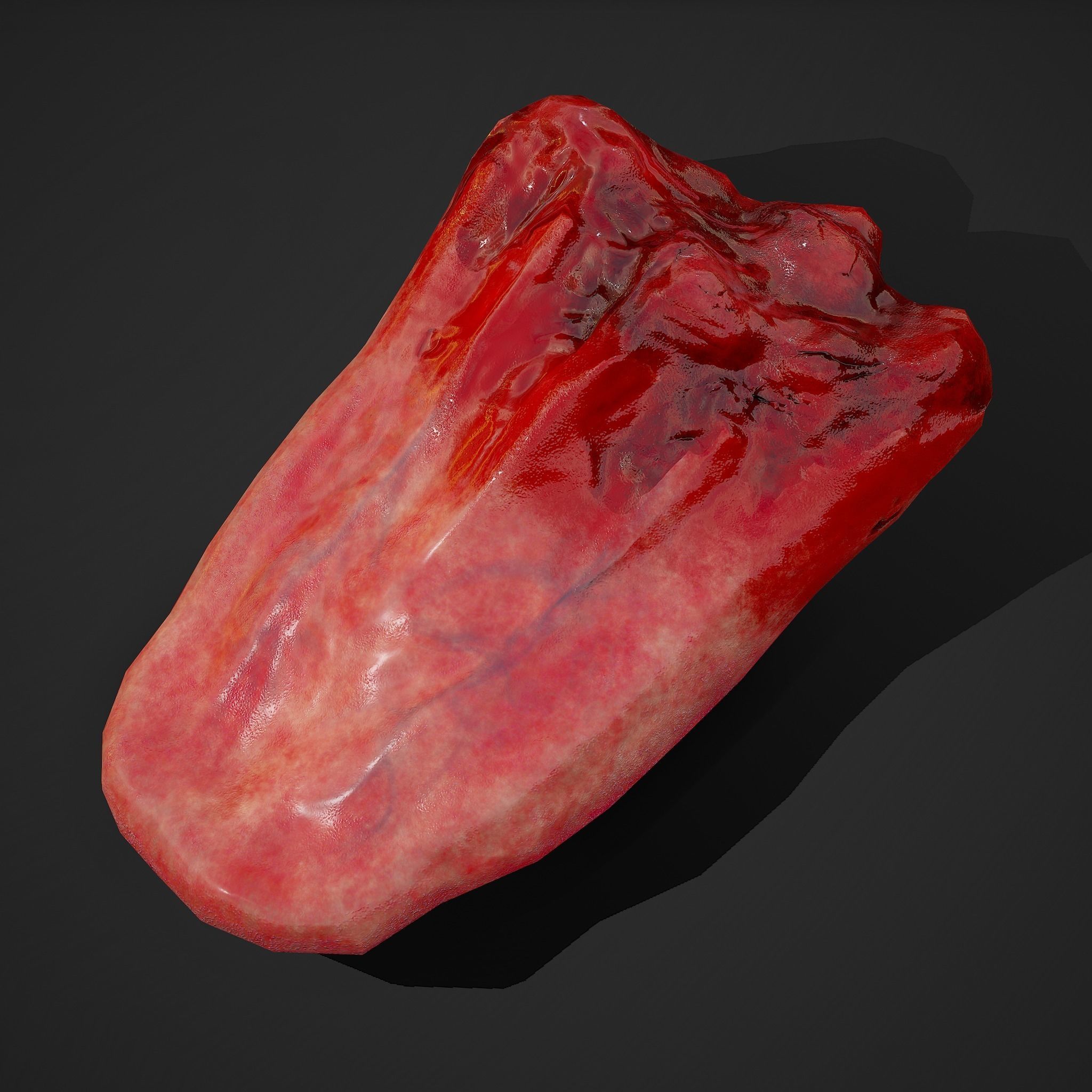 Severed Tongue  Low-poly 3D model_24
