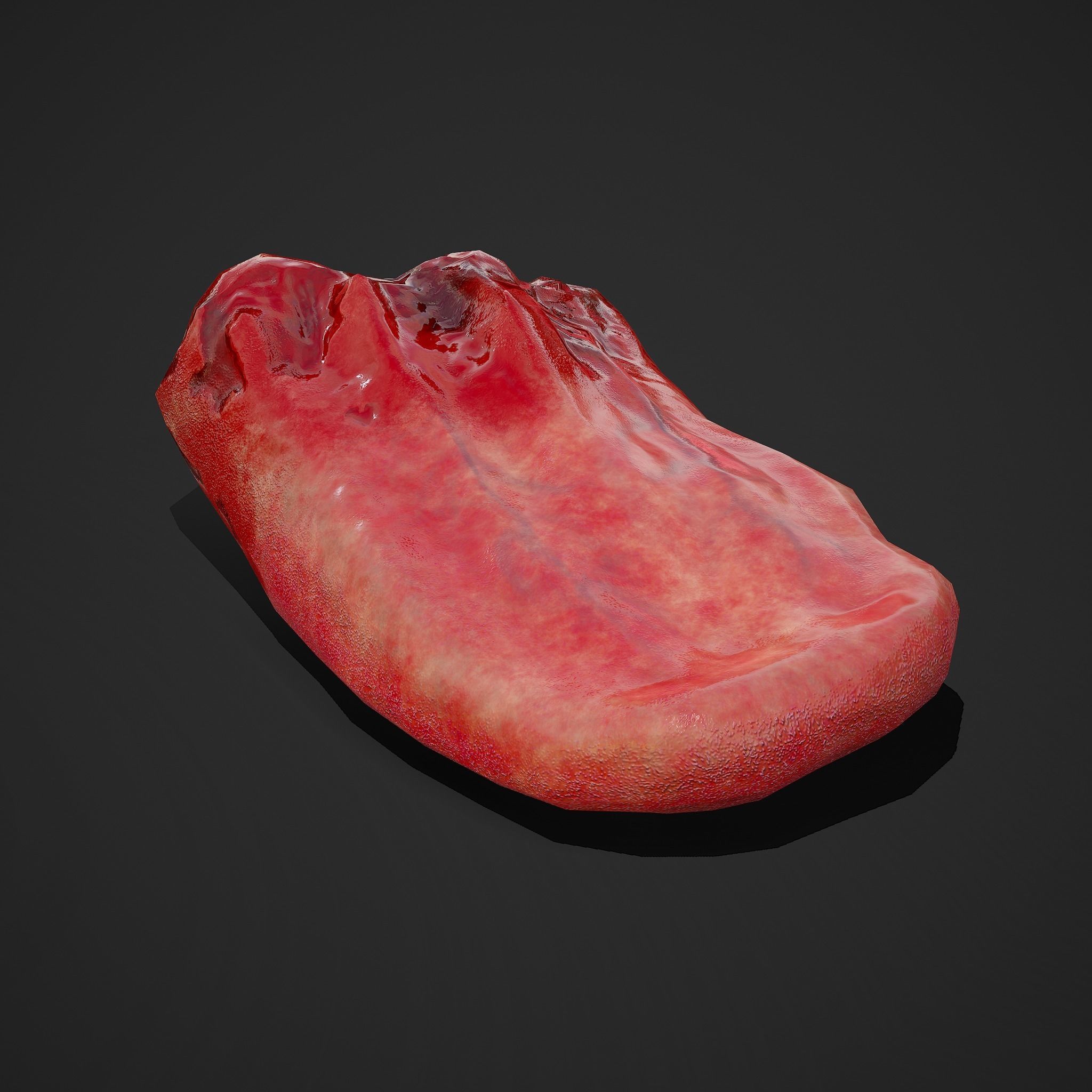 Severed Tongue  Low-poly 3D model_2