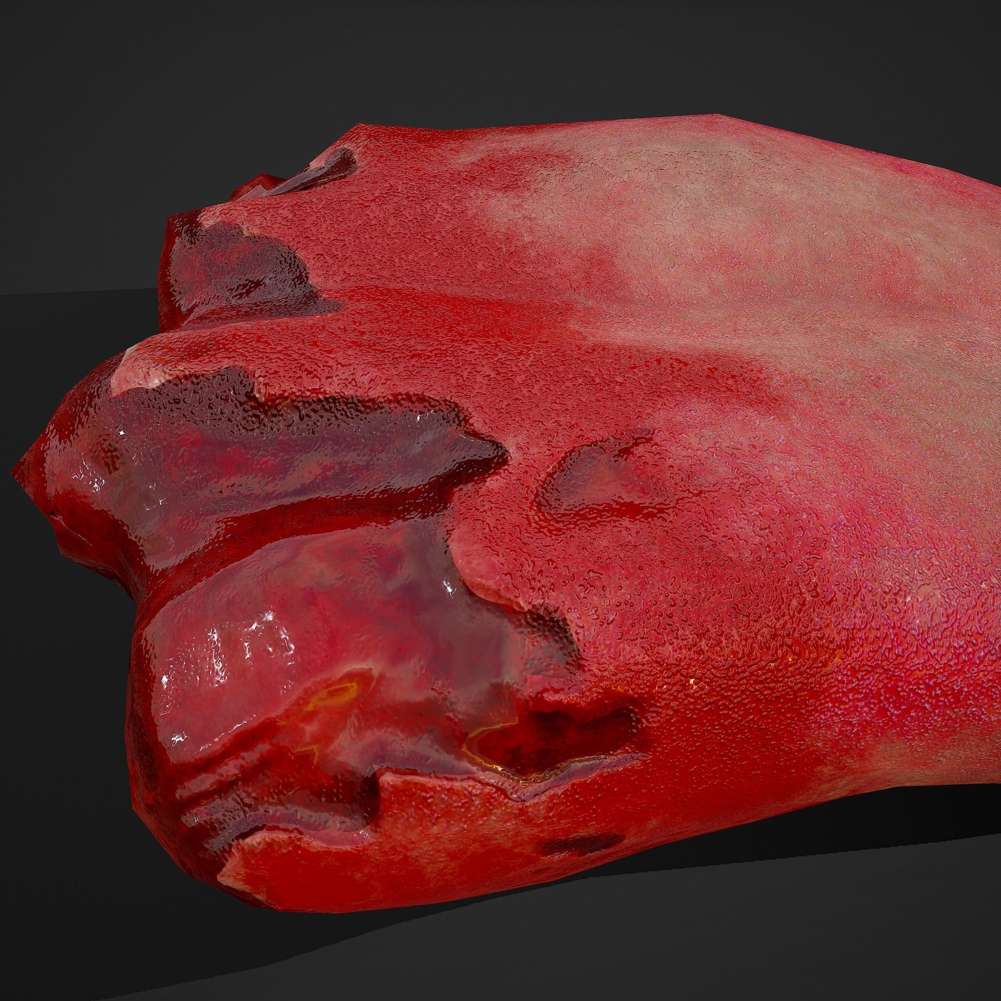 Severed Tongue  Low-poly 3D model_17