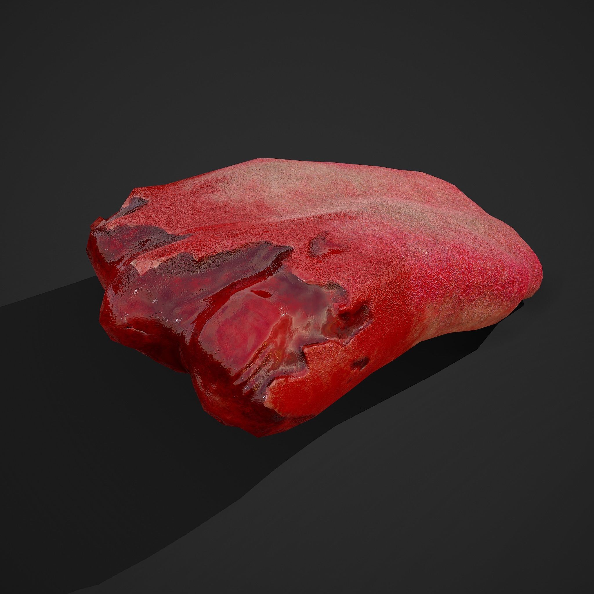 Severed Tongue  Low-poly 3D model_9