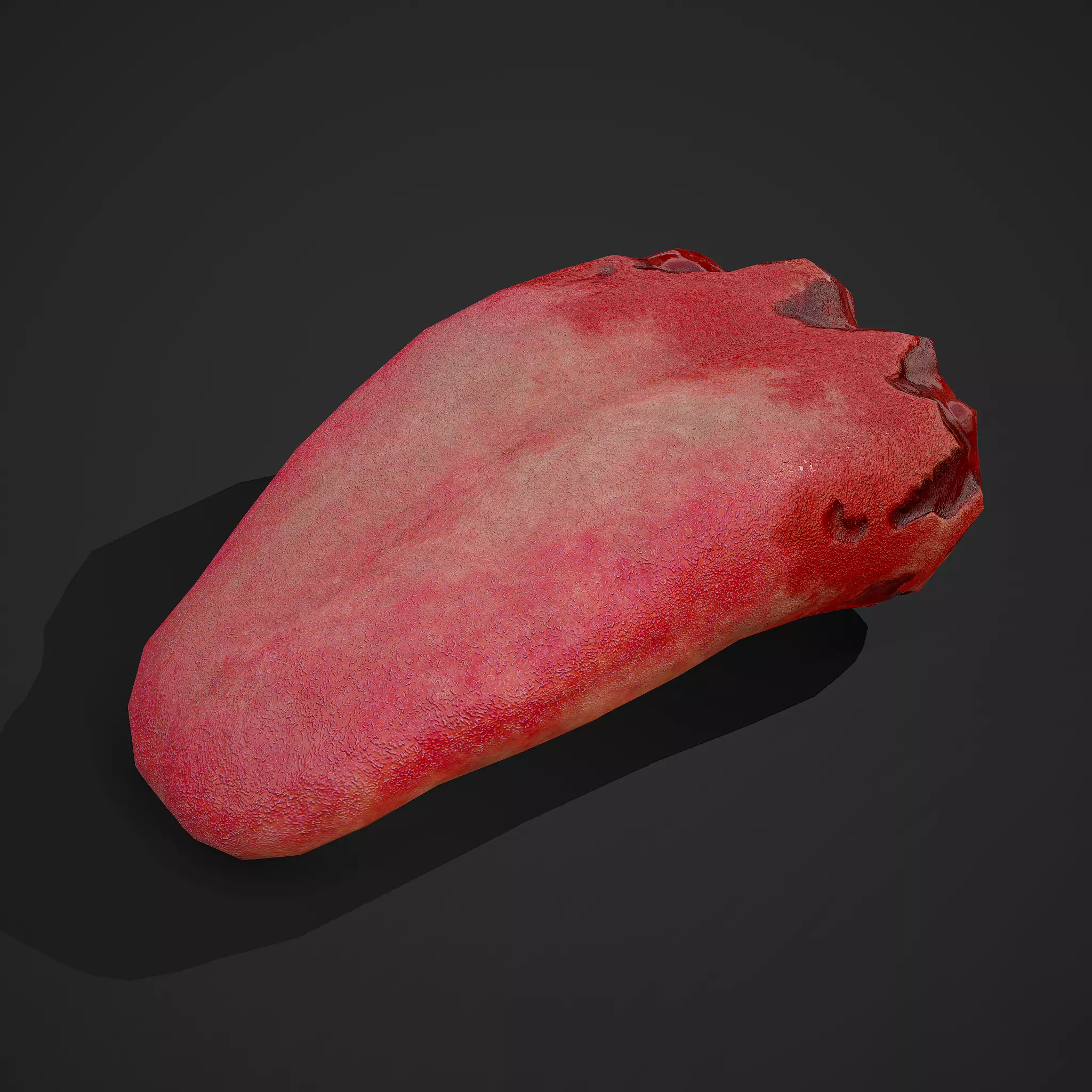 Severed Tongue  Low-poly 3D model_0