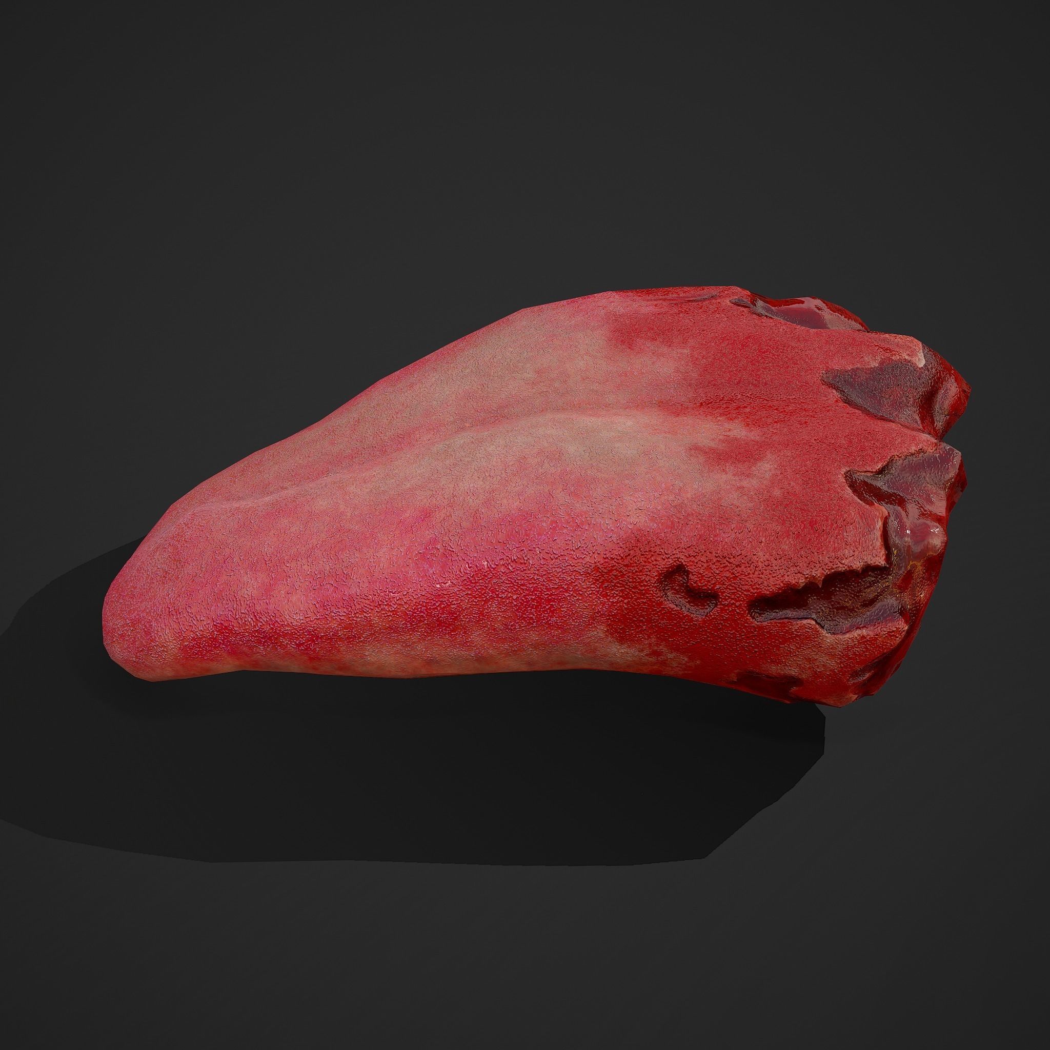 Severed Tongue  Low-poly 3D model_13