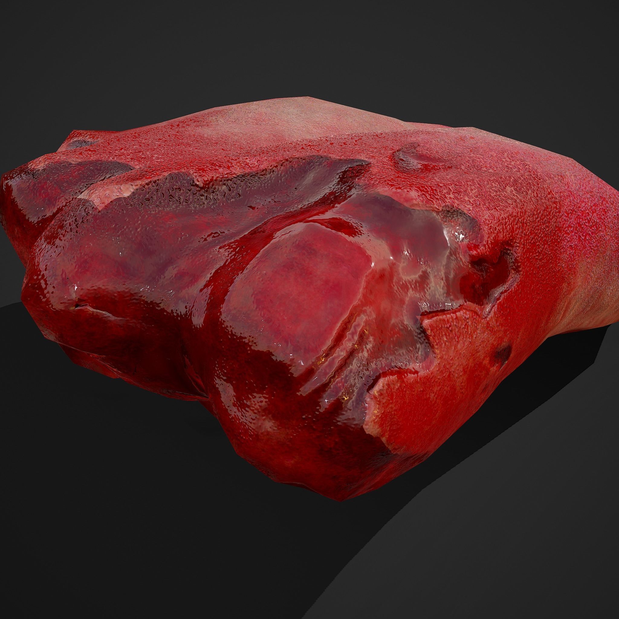 Severed Tongue  Low-poly 3D model_16