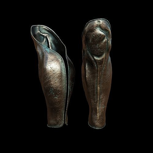 Legs armor Low-poly 3D model