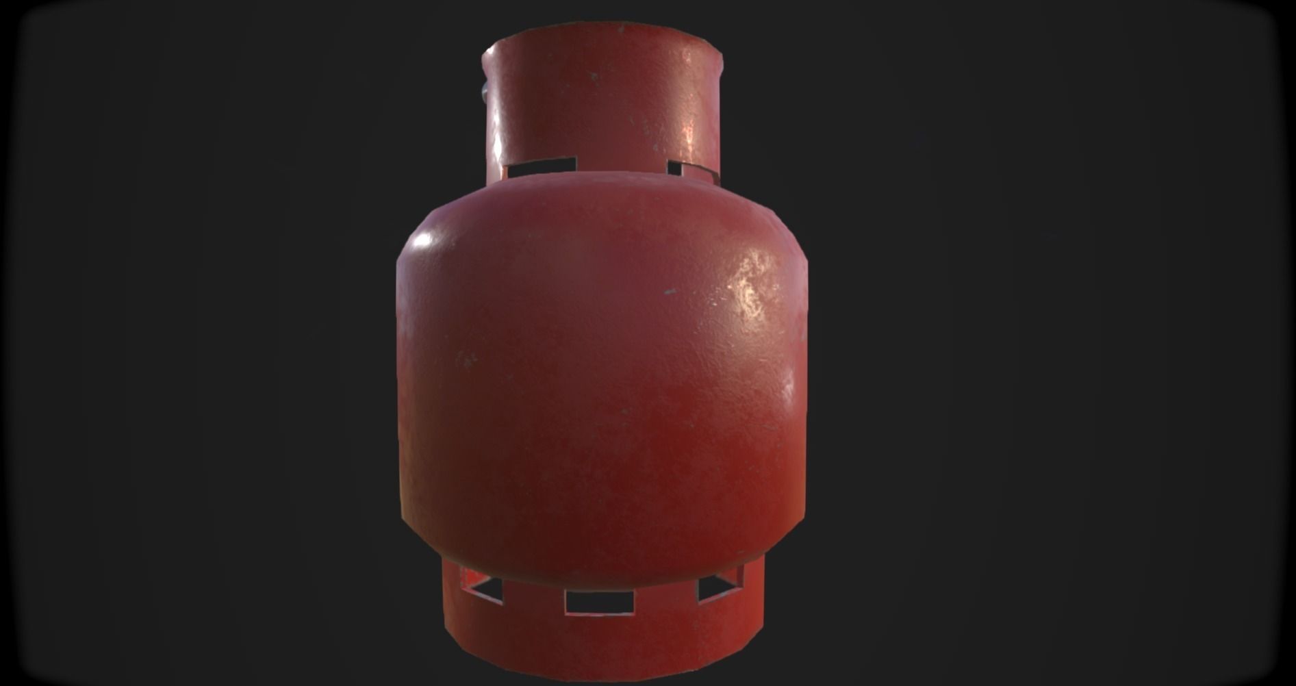 Propane tank Low-poly 3D model_1