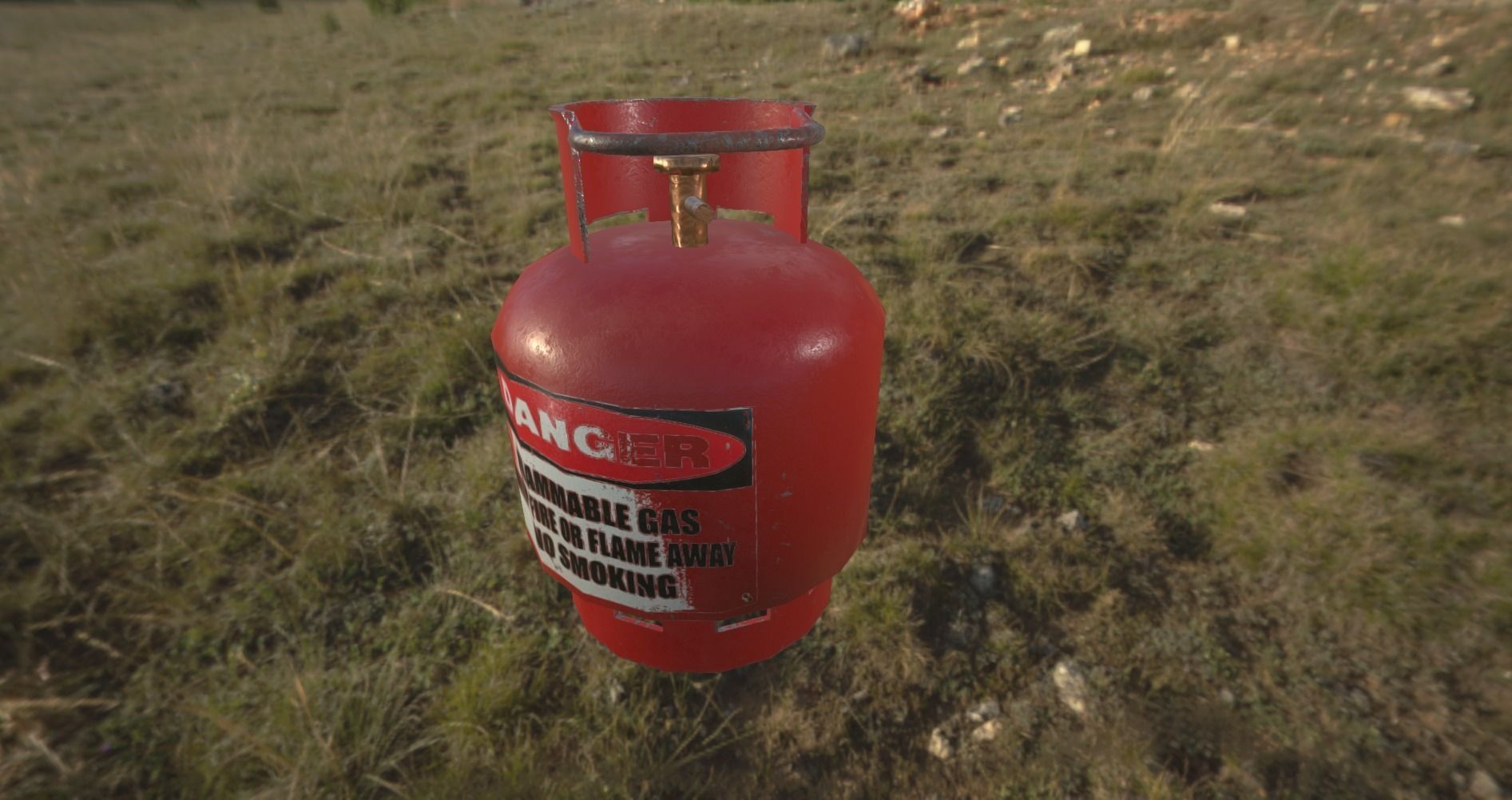 Propane tank Low-poly 3D model_2