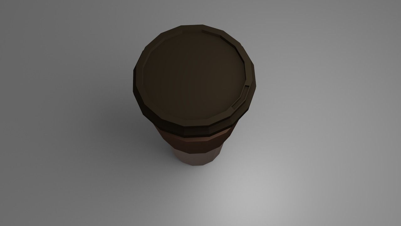 Lowpoly Coffee Cup Low-poly 3D model_3