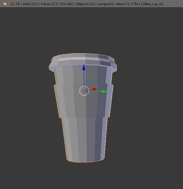 Lowpoly Coffee Cup Low-poly 3D model_4