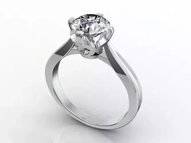 Jewelry Engagement Solitaire Ring  CAD File-CC102