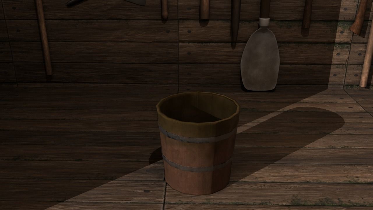 Horror farm tools asset Low-poly 3D model_4