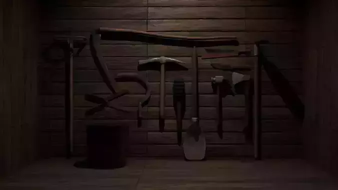 Horror farm tools asset