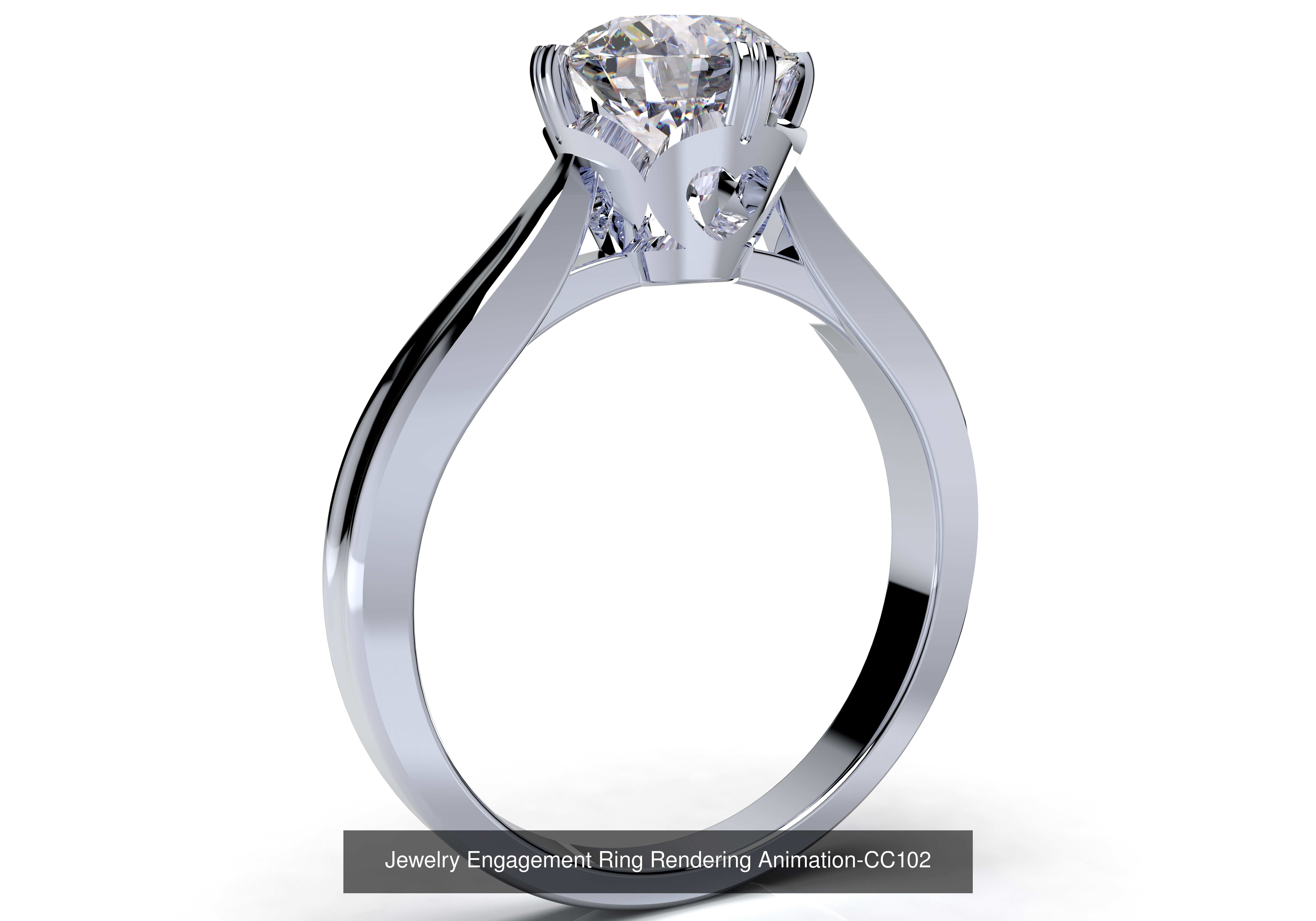 Jewelry Ring for print and render and animations - CC102 3D Model Collection_2