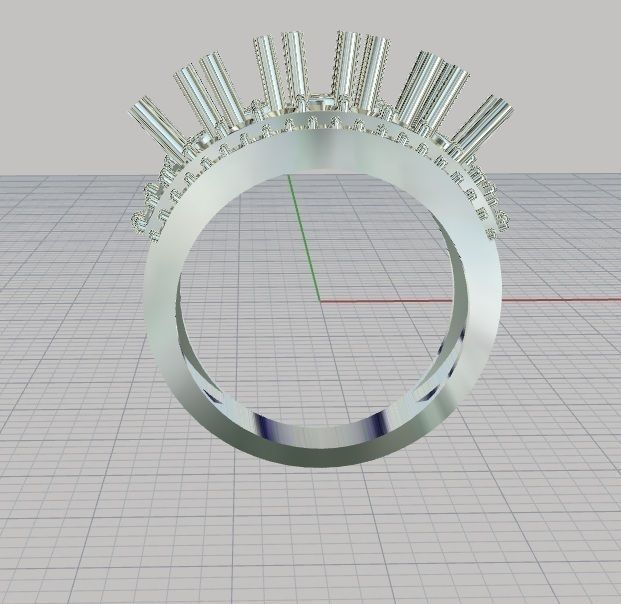  diamond rings 3D print model_1