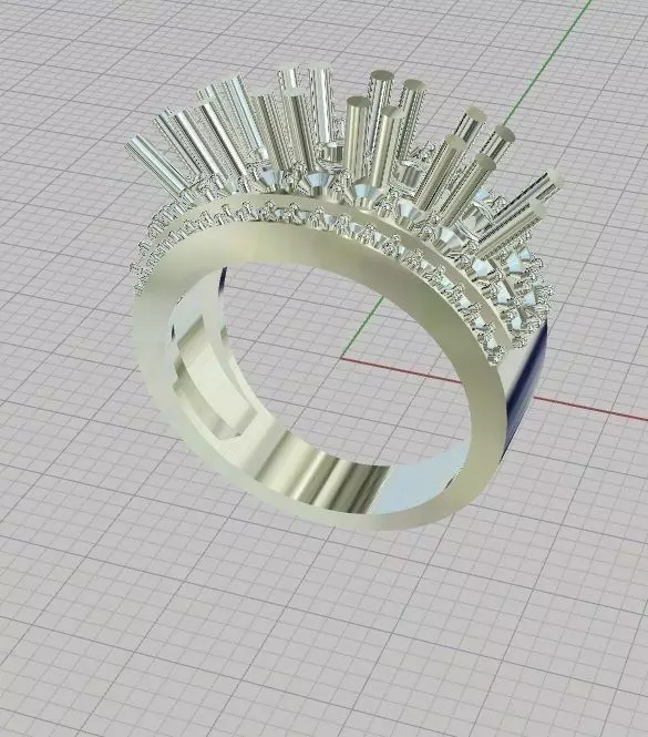  diamond rings 3D print model_0