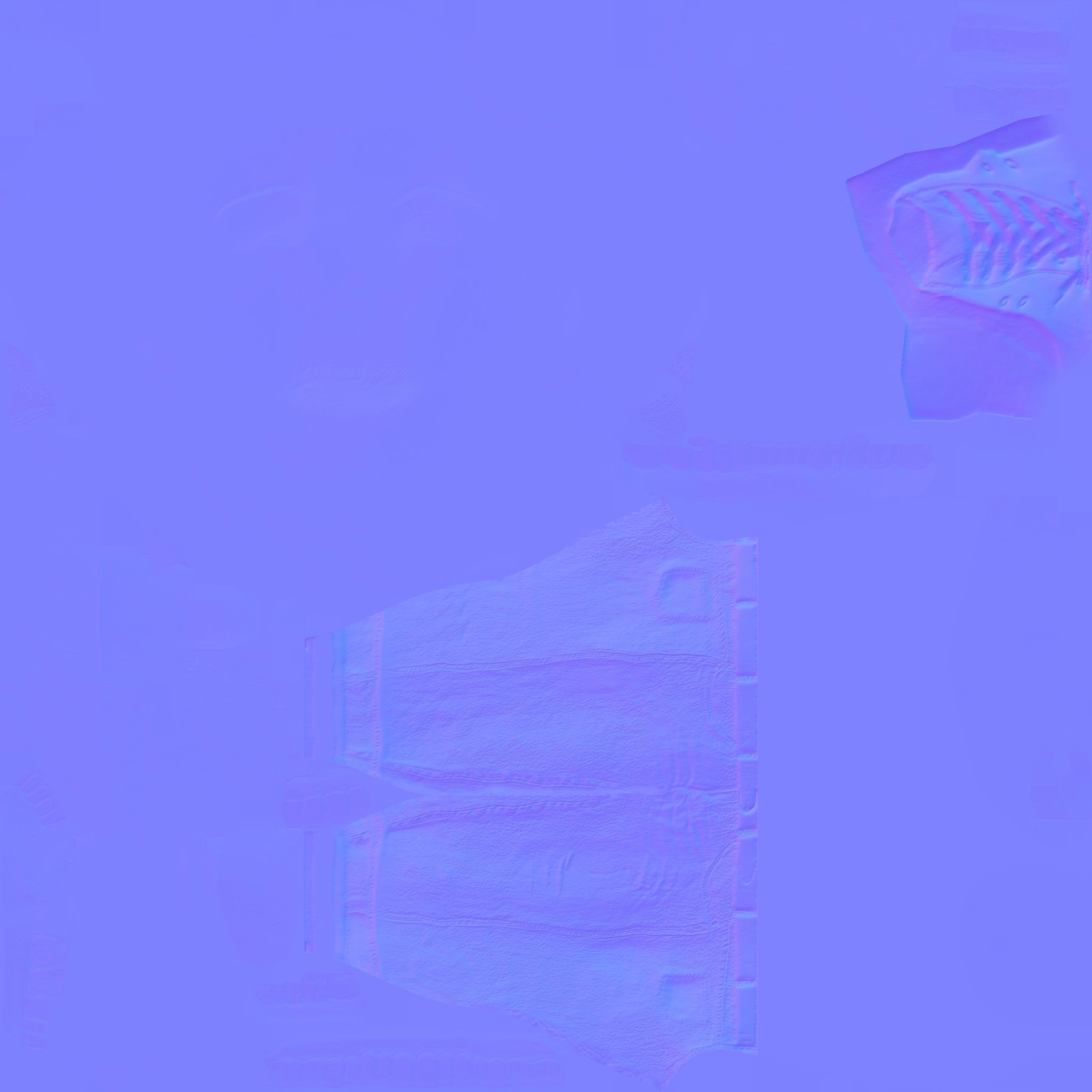 Pretty Purple Haired Lady in Chuck Tailors Low-poly 3D model_3