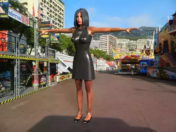 Pretty Lady in a Black Dress