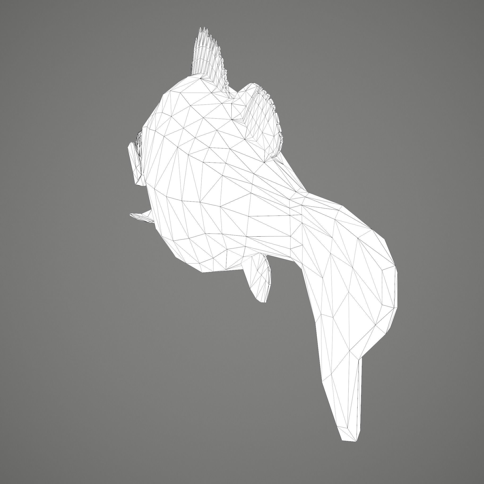 Perch fish Low-poly 3D model_36