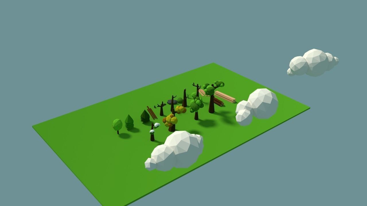 Lowpoly Nature Pack Low-poly 3D model_2
