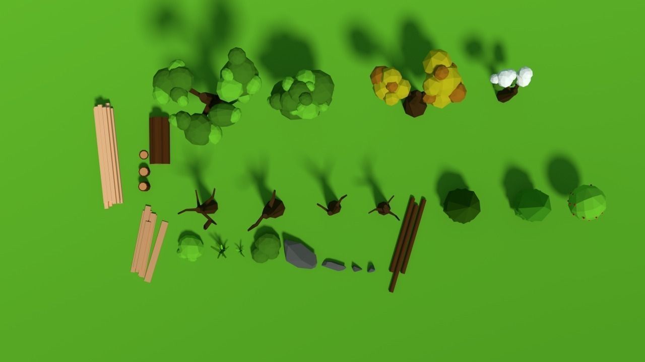 Lowpoly Nature Pack Low-poly 3D model_5