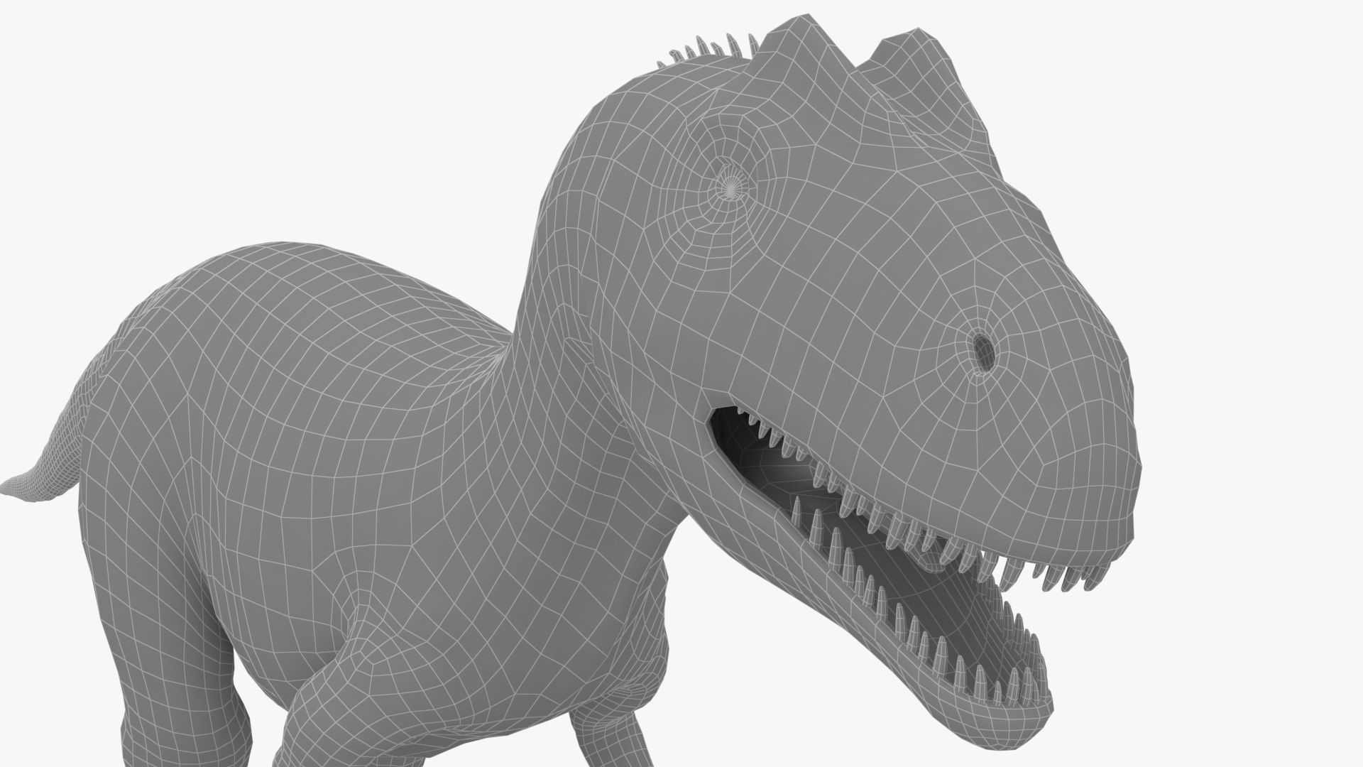 Dinosaur Allosaurus Low-poly 3D model_6