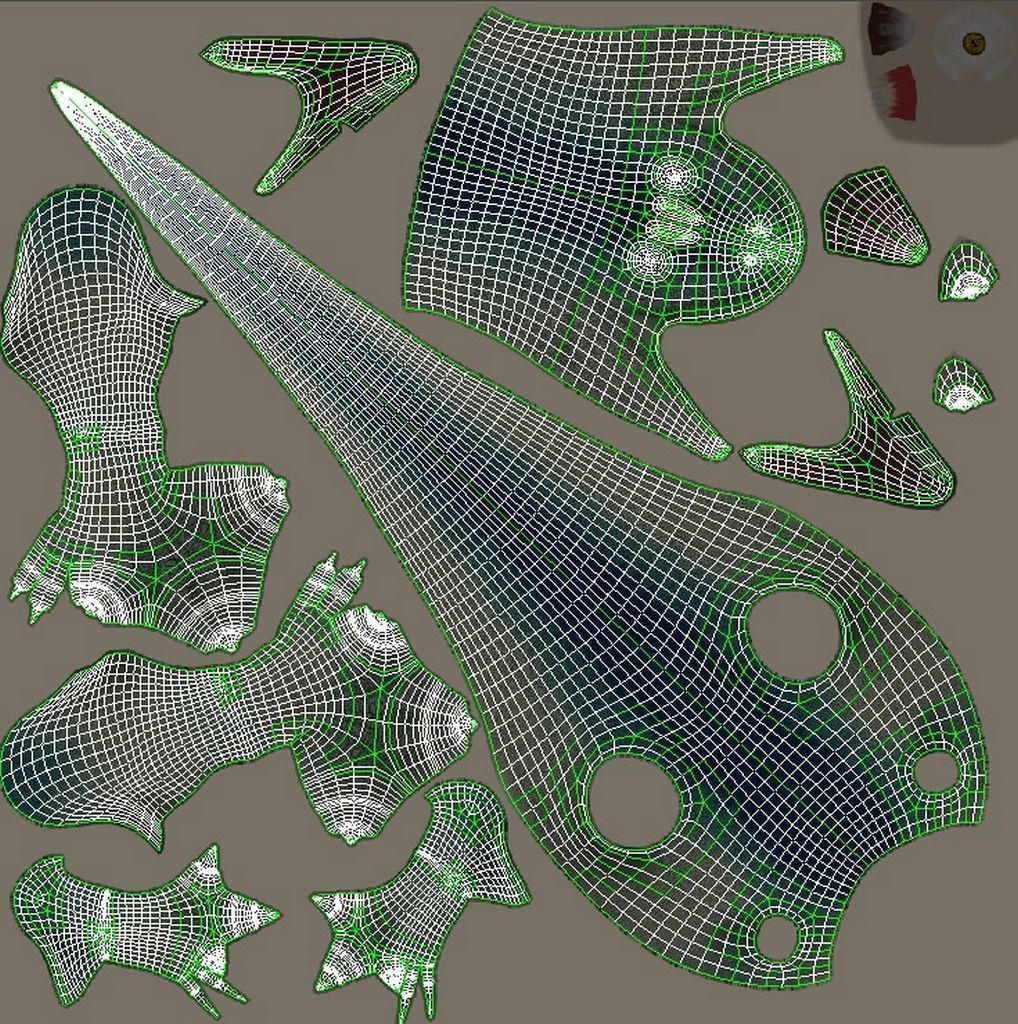 Dinosaur Allosaurus Low-poly 3D model_8