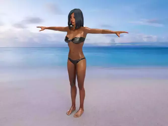 Sexy Bikini Lady 3D model