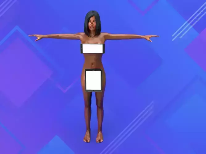 Nude sexy jersey shore like tan lady 3D model Nude sexy jersey shore like tan lady 3D model