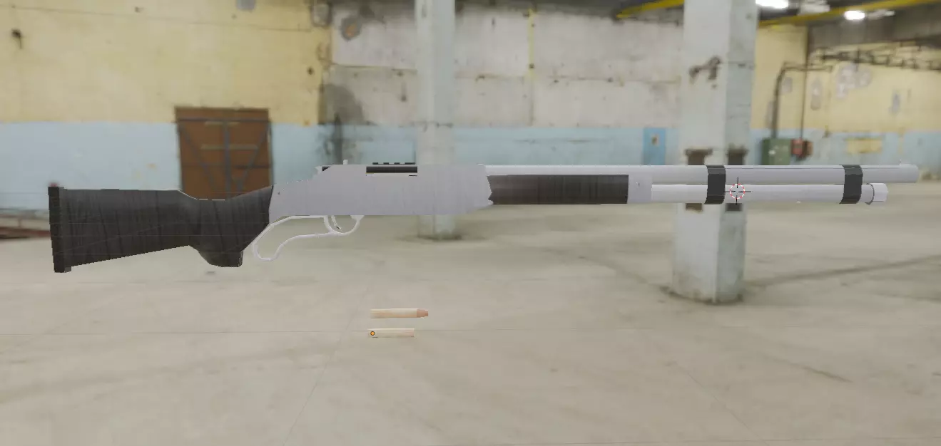 Henry Lever Action Rifle 45 70 govt Low-poly 3D model
