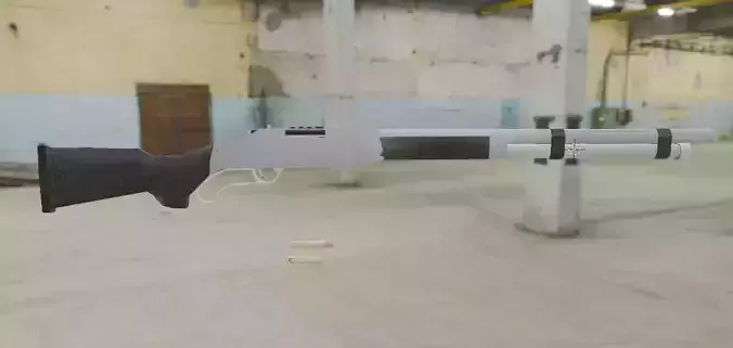 Henry Lever Action Rifle 45 70 govt Low-poly 3D model