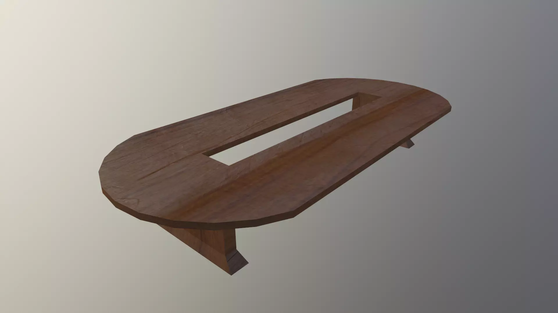 Conference Table Low-poly 3D model_0