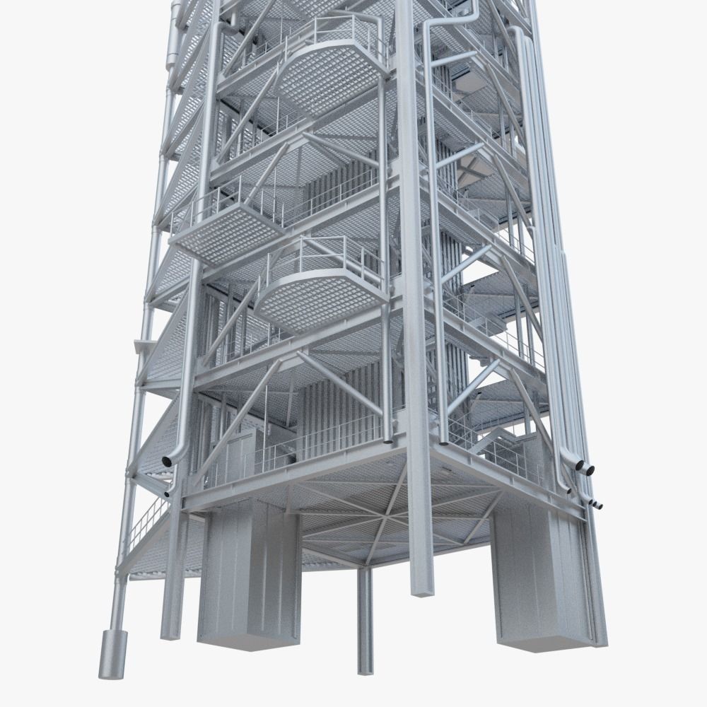 Rocket Launch Tower Low-poly 3D model_3