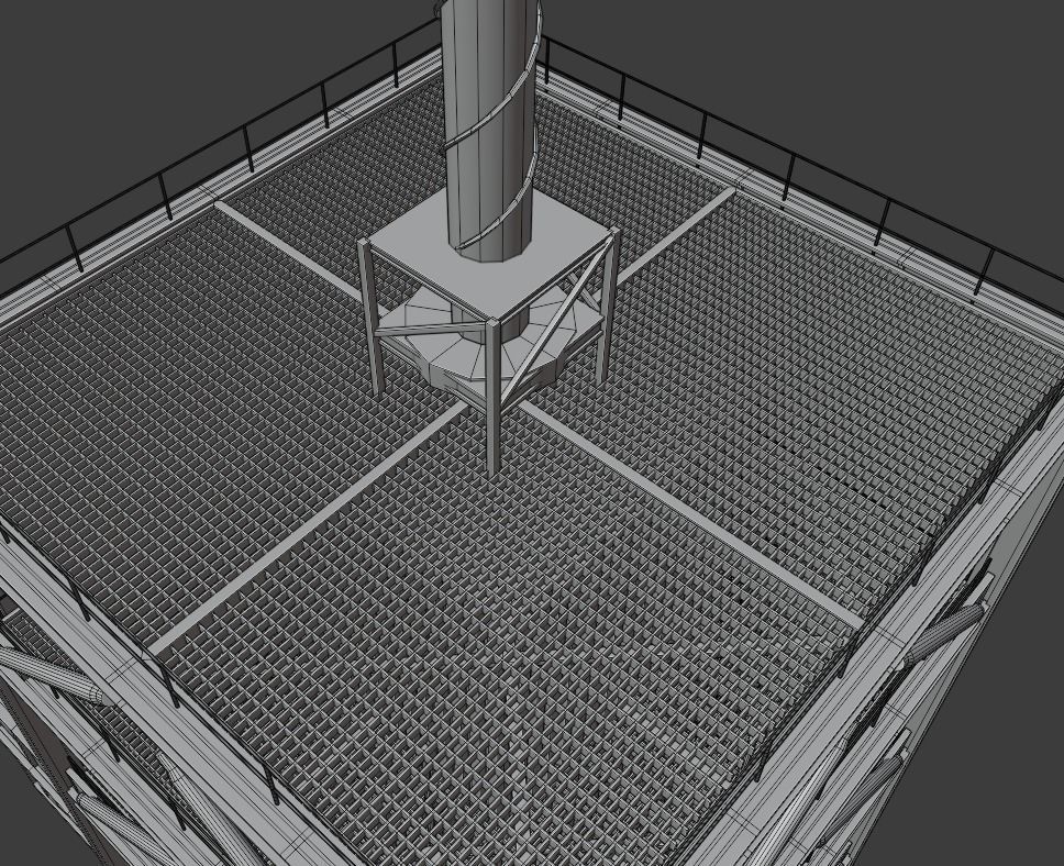 Rocket Launch Tower Low-poly 3D model_10