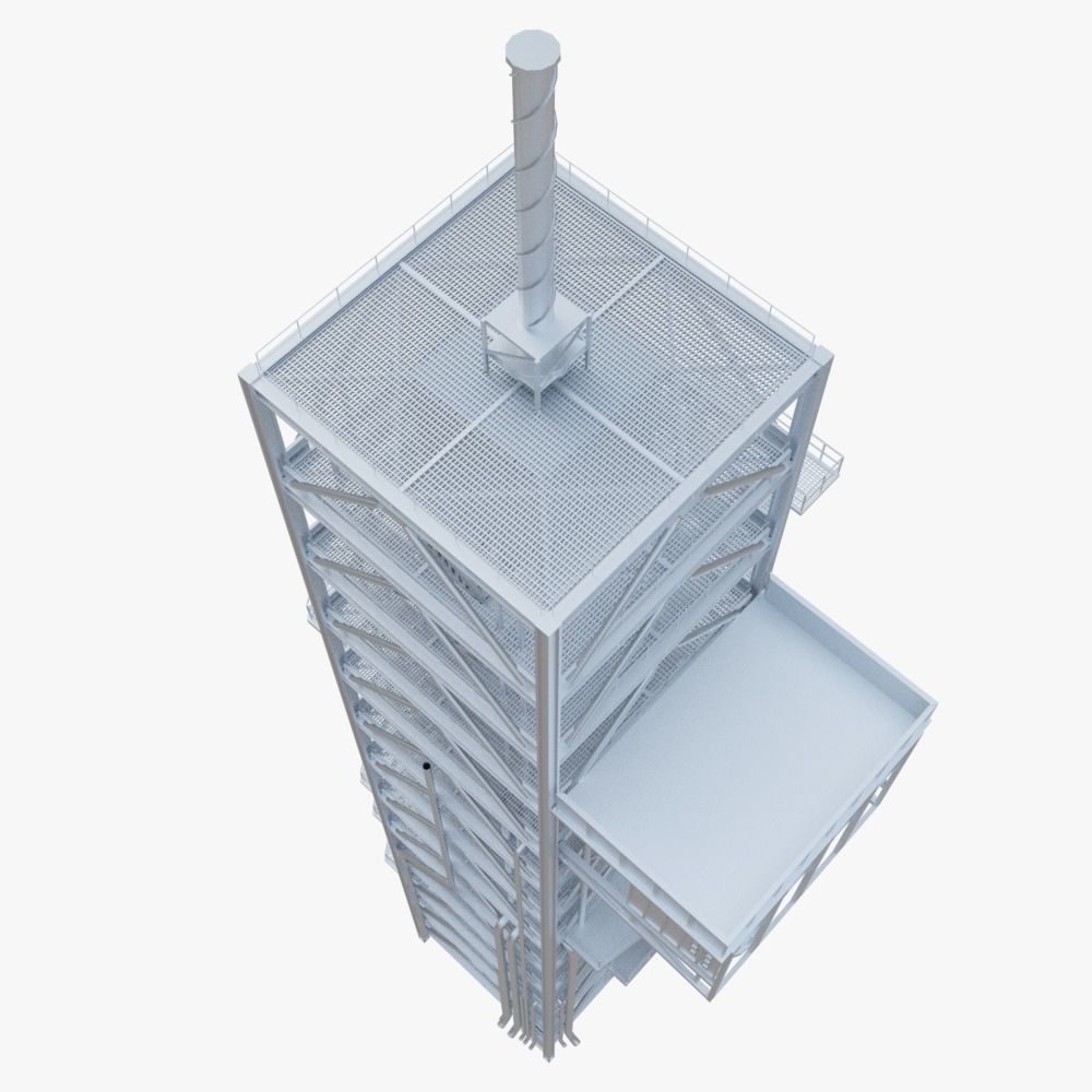 Rocket Launch Tower Low-poly 3D model_2