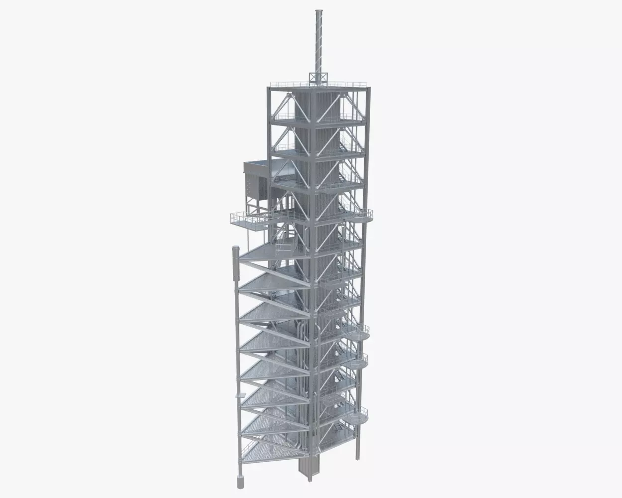 Rocket Launch Tower Low-poly 3D model_0