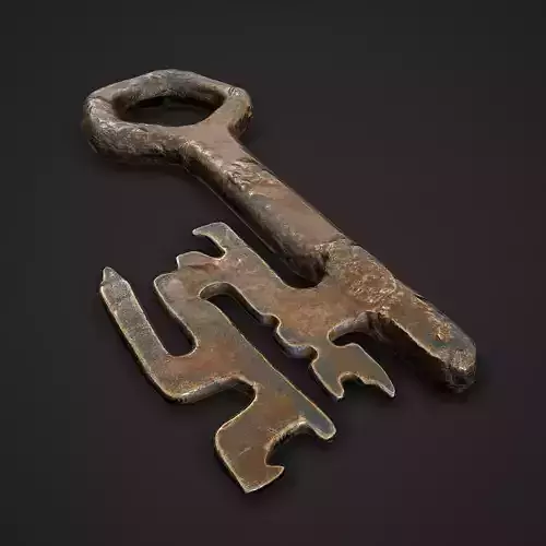 Medieval Style Key 3D model