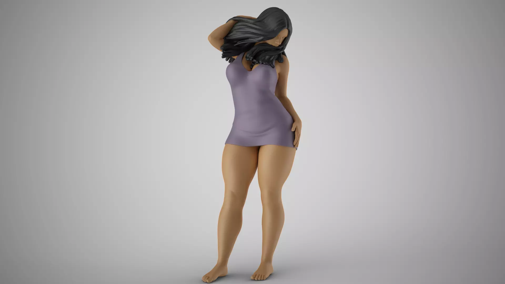 Woman at Balcony 3D print model