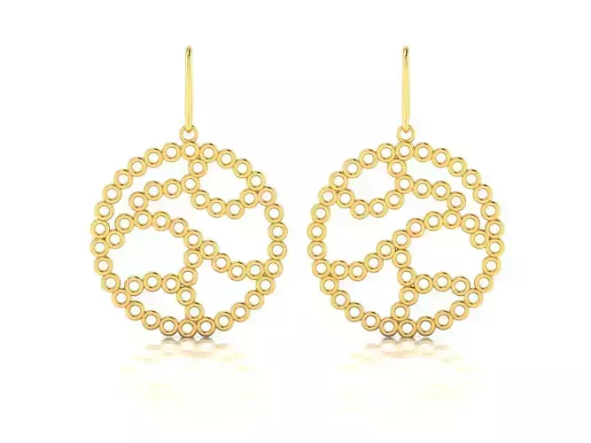 Earrings-2822 gold dangle earring