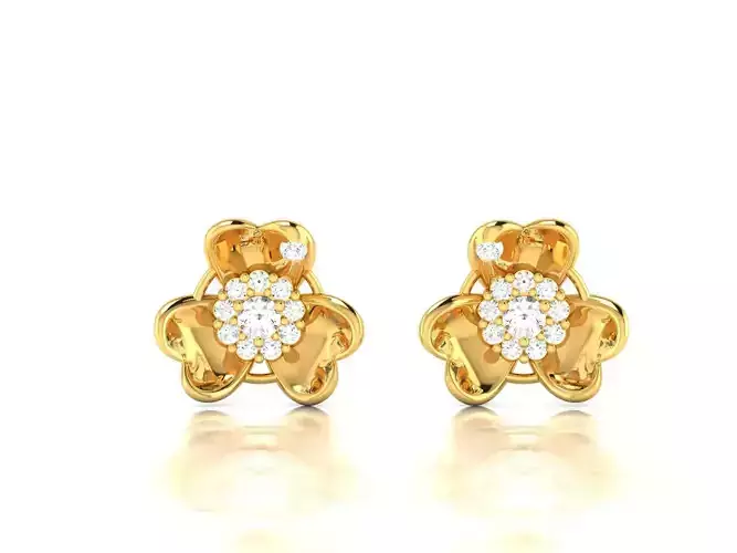 Earrings-2580 gold ring with diamonds
