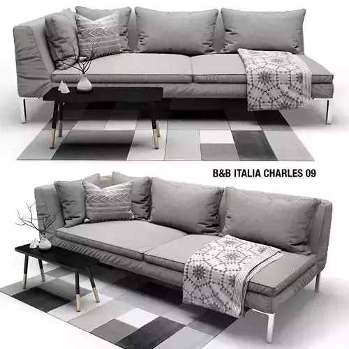 Sofa B and B ITALIA CHARLES 3D model