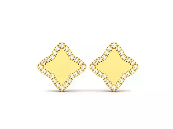 Earrings-1999 gold stud earrings with diamonds
