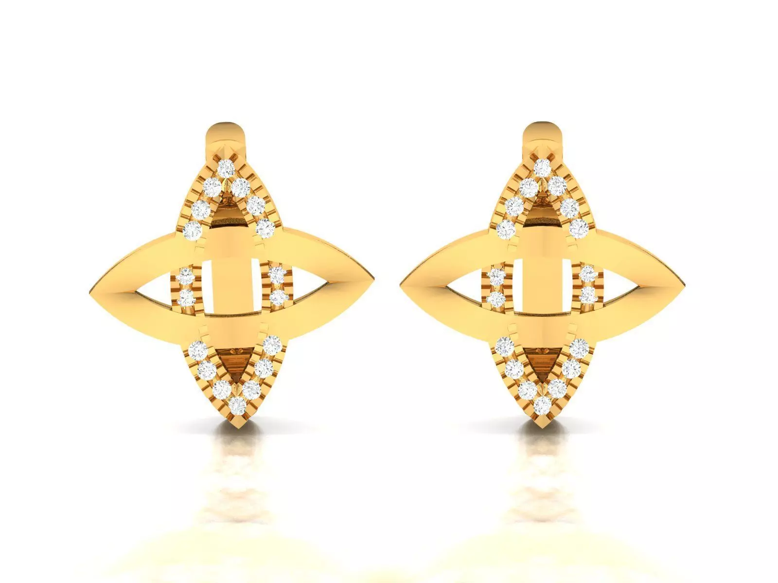 Earrings-1848 gold ring with diamonds 3D print model_0