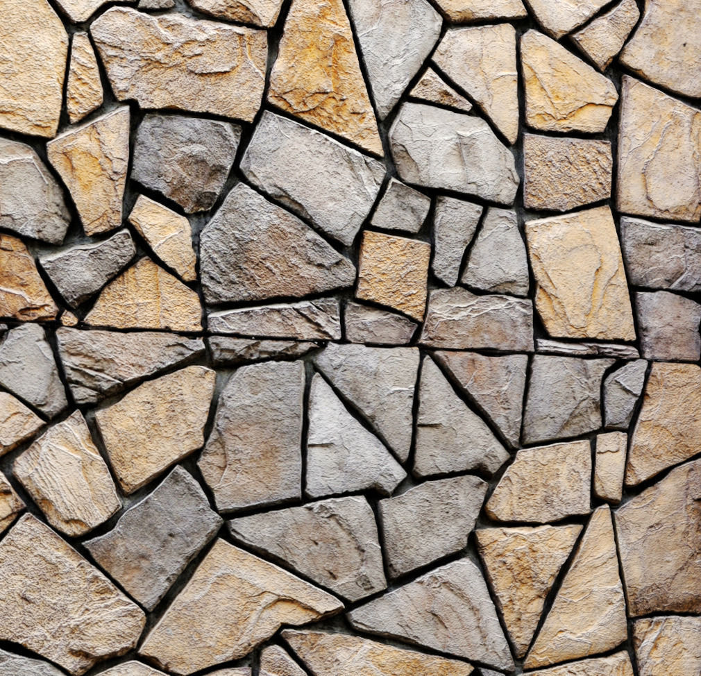 Stone Wall 3D model_3
