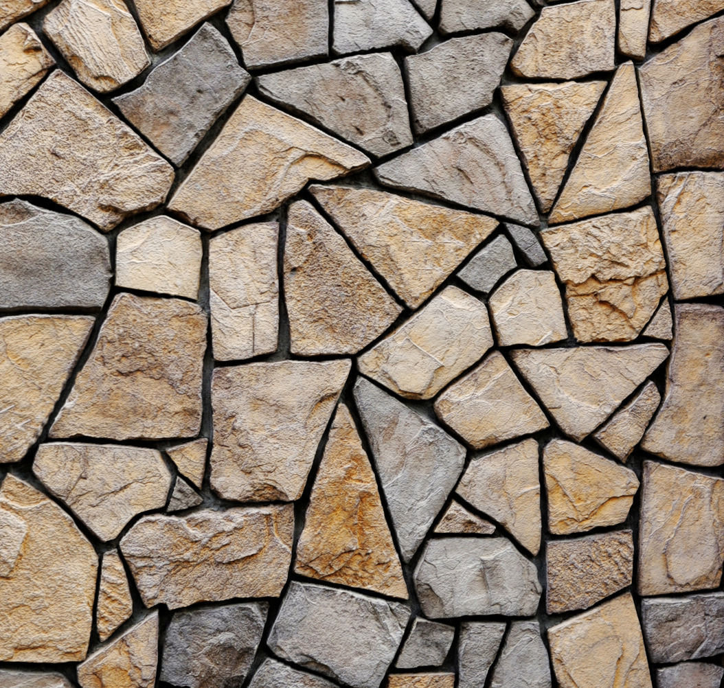 Stone Wall 3D model_2