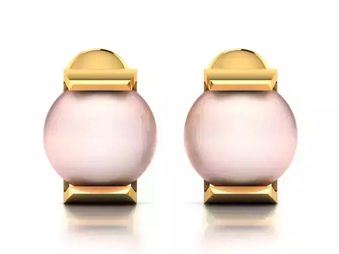 Earrings-4150 pearl stud earrings gold