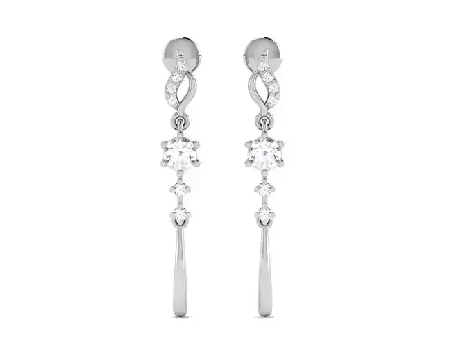 Earrings-4080 two diamond earrings